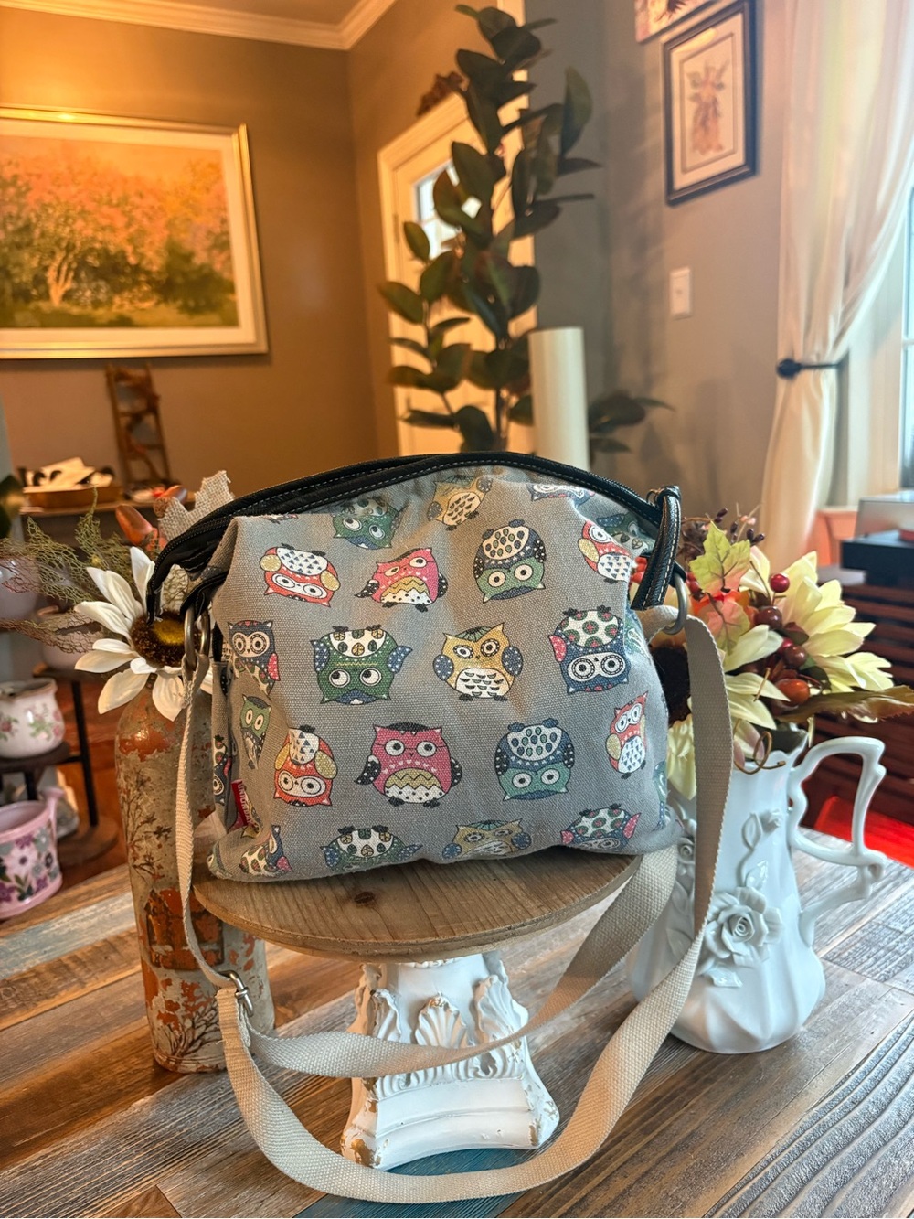 UNIONBAY Colorful Owl Print Crossbody Bag - Picture 3 of 9